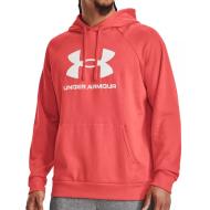 Sweat Capuche Rouge Homme Under Armour Rival Fleece Logo pas cher