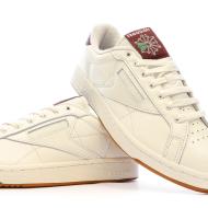 Baskets Blanches/Bordeaux Homme Reebok Club Grounds vue 7