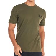 T-shirt Kaki Homme Under Armour Left Chest pas cher