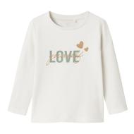 T-Shirt Manches Longues Blanc Fille Name it Folu