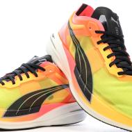 Chaussures de Running Jaune/Rose Homme Puma Deviate Nitro Elite Fireglow vue 7