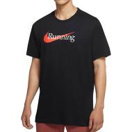 T-shirt Noir Homme Nike Run