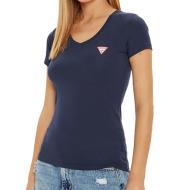 T-shirt Marine Femme Guess Mini Triangle