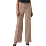 Pantalon Fluide Beige Femme VERO MODA Wide pas cher