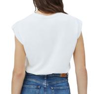 T-shirt Blanc Femme Pepe Jeans Bloom vue 2