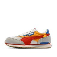 Baskets Blanches/Orange Garçon Puma Future Rider Splash pas cher