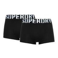 x2 Boxers Noir Homme Superdry M3110345A pas cher