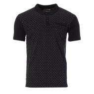 Polo Noir Homme RMS26 Micromotif pas cher