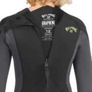 Combinaison Integrale de Surf Noire/Verte Garçon Billabong Absolute vue 3