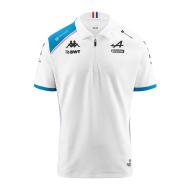 Polo Blanc Homme Kappa Acrem Alpine F1 pas cher