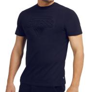 T-shirt Marine Homme Guess Embossed