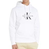 Sweat à capuche Blanc Homme Calvin Klein Jeans Disrupted J30J325429