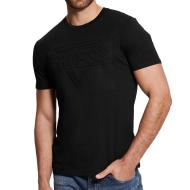 T-shirt Noir Homme Guess Embossed pas cher