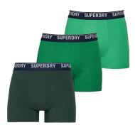 x3 Boxers Vert Homme Superdry M3110342B pas cher