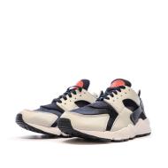 Baskets Blanche/Noir/Gris Femme Nike Huarache vue 6