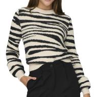 Pull Noir/Beige Zébré Femme JDY Lorraine