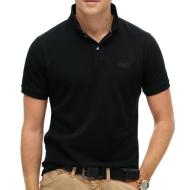 Polo Noir Homme Superdry Classic Piques02A