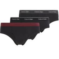 X3Slips Noir/Bordeaux Homme Calvin Klein Jeans Hip Brief 3 pas cher