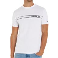 T-shirt Blanc/Noir Homme Tommy Hilfiger UM0UM03196 pas cher