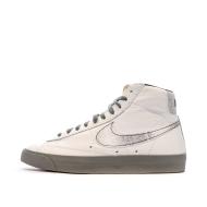 Baskets Blanche/Gris Homme Nike Blazer Mid 77 pas cher