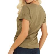 T-shirt Kaki Femme Guess 1981 vue 2