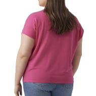 T-shirt Rose Femme Vero Moda Aya Curve vue 2