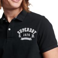 Polo Noir Homme Superdry Vintage Superstate vue 2