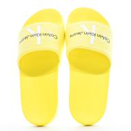 Claquettes Jaune Femme Calvin Klein Jeans Slide Monogram vue 3