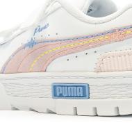 Baskets Blanc/Rose/Bleu Fille Puma Mayze Sweater vue 7