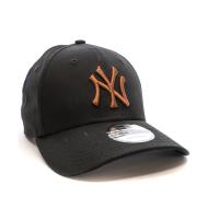 Casquette Noire Homme New Era Metallic Logo 9forty vue 2