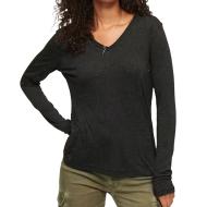 T-shirt Noir Femme Superdry Long Sleeve pas cher