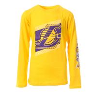 T-shirt Manches Longues Jaune Garçon NBA Los Angeles Lakers pas cher