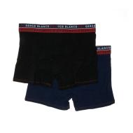 x2 Boxers Noir/Marine Serge Homme Blanco Class3 vue 2