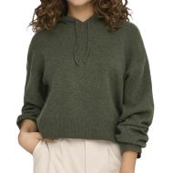 Pull Sweat à capuche Kaki Femme JDY Life