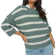 Pull à Rayures Vert Femme JDY Stripe