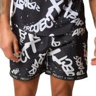 Short De Bain Noir Homme Project X Paris  Short All Overt pas cher