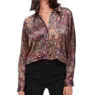 Chemise Bordeau/Marron à Motifs Femme JDY Fifi