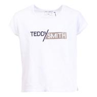 T-shirt Blanc Fille Teddy Smith Clea pas cher