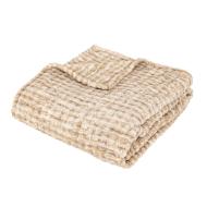 Plaid flanelle 3D Beige Atmosphera Viggo 125x150 cm