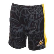 Short de Basketball Noir/Jaune Garçon NBA Los Angeles Lakers pas cher