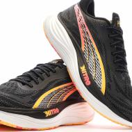 Chaussures de running Noires/Oranges/Roses Homme Puma Velocity vue 7