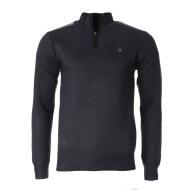 Pull 1/4 de Zip Marine Homme RMS26 Zip Jacquard