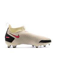 Chaussures de foot Blanc/Rose/Noir Junior Nike Phantom GT Academy DF FG/MG vue 2