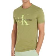 T-shirt Kaki Homme Calvin Klein Jeans Two Tone