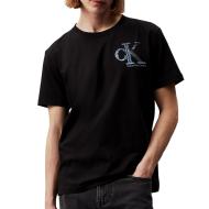 T-shirt Noir Homme Calvin Klein Jeans Meta Monogram