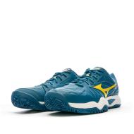 Chaussures de tennis Bleu/Jaune Homme Mizuno Wave Intensetour vue 6