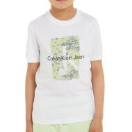 T-shirt Blanc Garçon Calvin Klein Jeans Second Skin