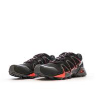 Chaussures de trail Noires/Rouges Femme Salomon Supercross 4W vue 6