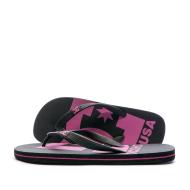 Tongs Noir/Mauve Homme DC Shoes Spray Graffik pas cher