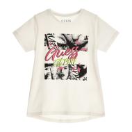 T-shirt Blanc Fille Guess High Low pas cher